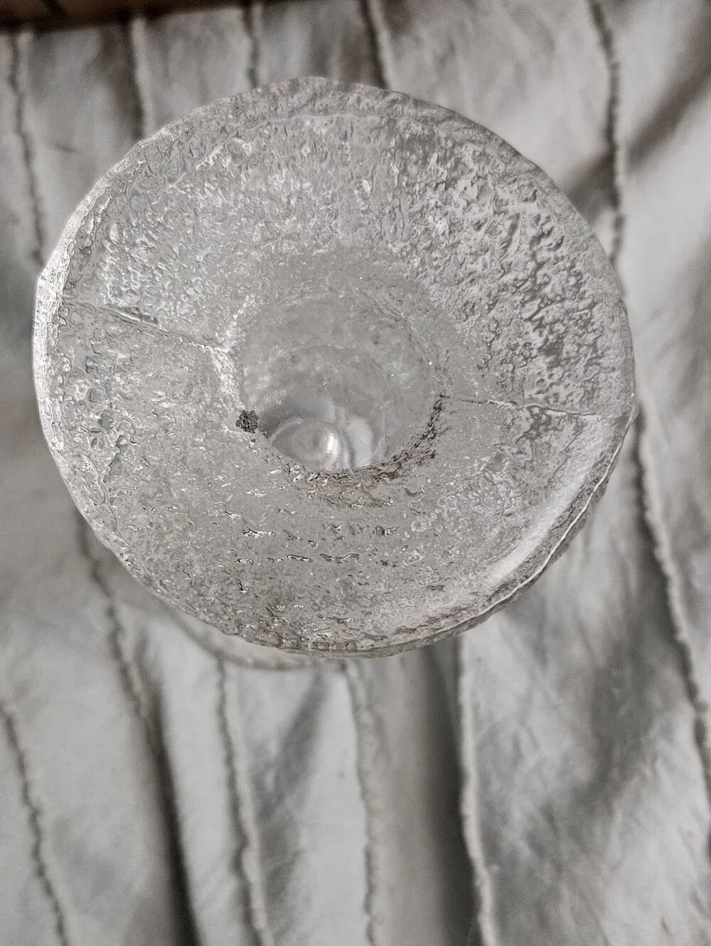 Clear Textured Glass Candlestick Holder - Home Accents Festivo Single Stick